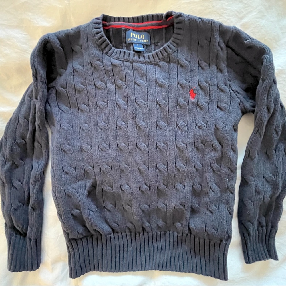 Polo Ralph Lauren navy cott sweater size 6